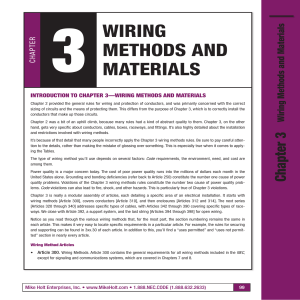 3 wiring methods and materials