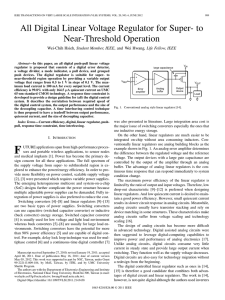 All Digital Linear Voltage Regulator for Super- to Near