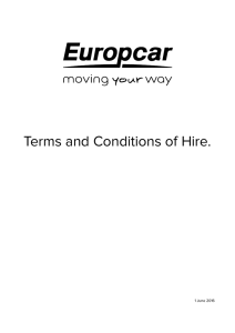 Terms and Conditions of Hire.