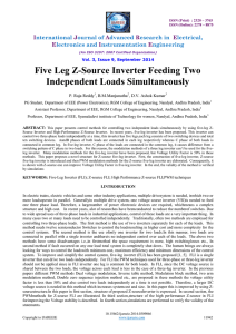 Five Leg Z-Source Inverter Feeding Two Independent