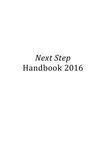 2016 Next Step Handbook