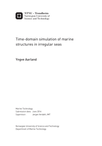 Time-domain simulation of marine structures in irregular seas