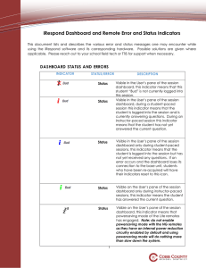 Remote Indicators and Status Indicators