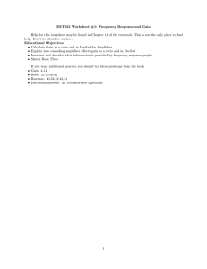 EET222 Worksheet #1: Frequency Response and Gain Help for this