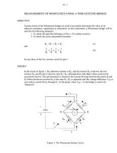 wheatstone bridge - Ryerson Department of Physics