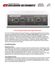 A12-33 Programmable Audio Signal Generator