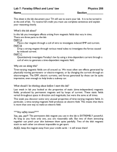 Lab 7: Faraday Effect and Lenz` law Physics 208