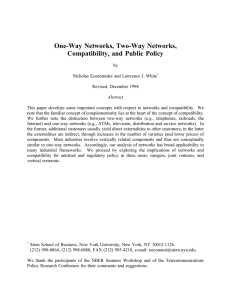 One-Way Networks, Two-Way Networks,Compatibility, and Public