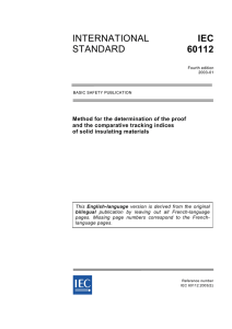 INTERNATIONAL STANDARD IEC 60112