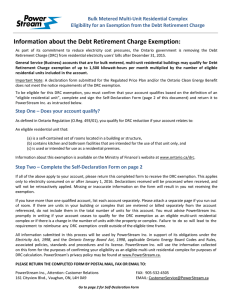 Information about the Debt Retirement Charge
