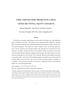 time-varying risk premium in large cross