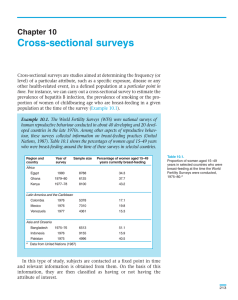 Cross-sectional surveys