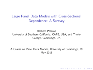 Large Panel Data Models with Cross#Sectional Dependence: A