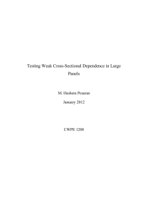 Testing Weak Cross-Sectional Dependence in Large Panels