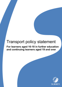 Transport policy statement