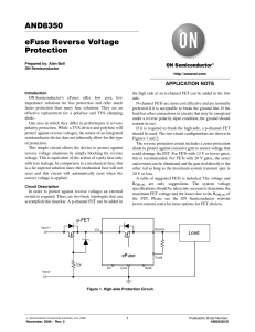 AND8350 eFuse Reverse Voltage Protection