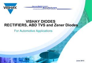 VISHAY DIODES RECTIFIERS, ABD TVS and Zener Diodes