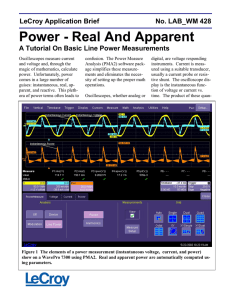 LAB WM428 - Power - Real And Apparent