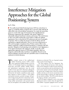 Interference Mitigation Approaches for the Global Positioning System