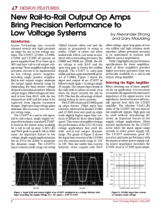 May 2000 New Rail-to-Rail Output Op Amps Bring Precision