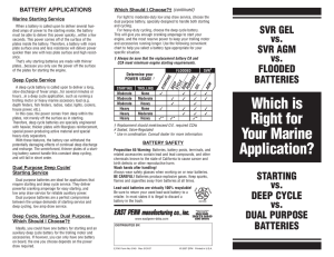 Which is Right for Your Marine Application? STARTING vs. DEEP