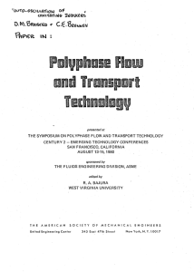 the symposium on polyphase flow and transport technology century 2