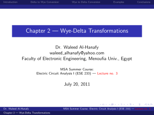 Chapter 2 — Wye-Delta Transformations