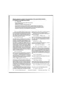 Effective dielectric constant in the calculation of the second field