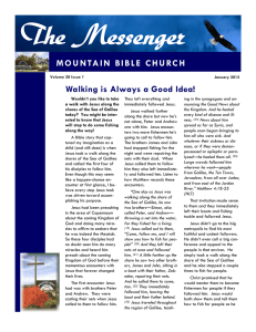 Walking is Always a Good Idea! MOUNTAIN BIBLE CHURCH