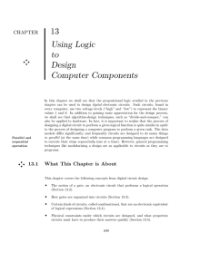 CHAPTER 13 Using Logic To Design Computer Components