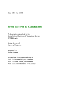 From Patterns to Components - Chair of Software Engineering