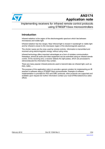 Implementing receivers for infrared remote control protocols using