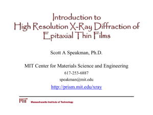 Introduction to High Resolution X-Ray Diffraction of Epitaxial