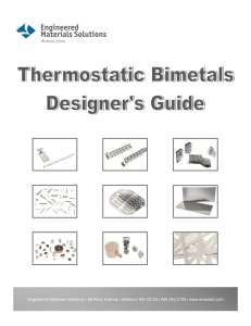 Thermostatic Bimetals Desgner`s Guide