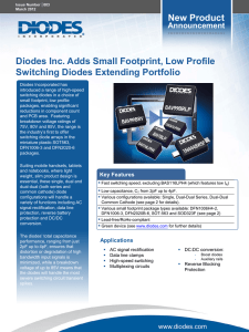 New Product Diodes Inc. Adds Small Footprint, Low Profile