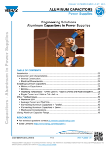 Aluminum Capacitors in Power Supplies