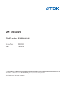 Magnetics - SMT inductors - SIMID series, SIMID 0603-C