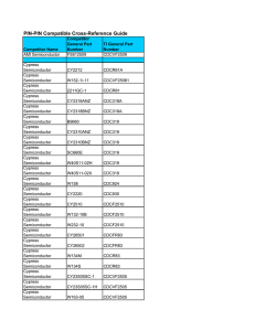 Pin-Pin Compatible Cross Reference Guide