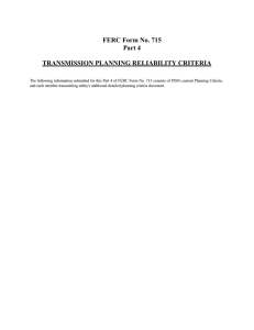 FERC Form No. 715 Part 4 TRANSMISSION PLANNING