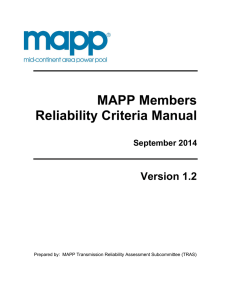 MAPP Members Reliability Criteria Manual