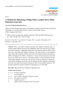 A Method for Balancing a Single-Phase Loaded Three