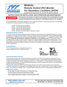 (RC) Monitor For Hazardous Locations (ATEX)