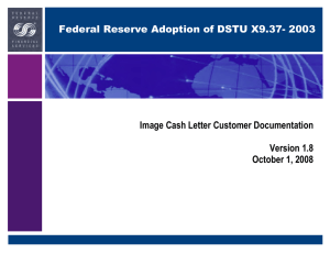 Image Cash Letter Customer Documentation