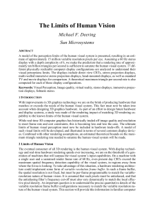 The Limits of Human Vision