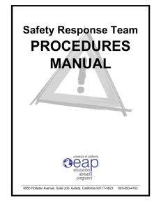 Safety Response Team Procedures Manual