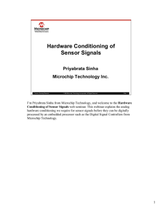 Hardware Conditioning of Sensor Signals