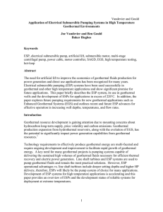 Vandevier and Gould 1 Application of Electrical Submersible