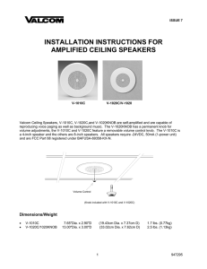 installation instructions for amplified ceiling speakers
