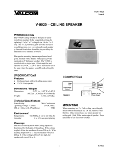 V-9020 – CEILING SPEAKER