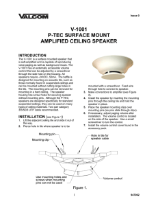 v-1001 p-tec surface mount amplified ceiling speaker
